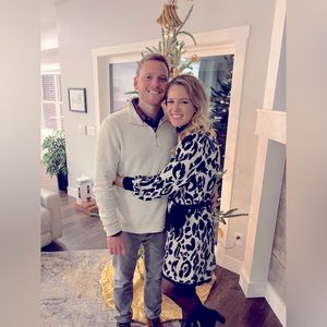 Leopard sweater dress